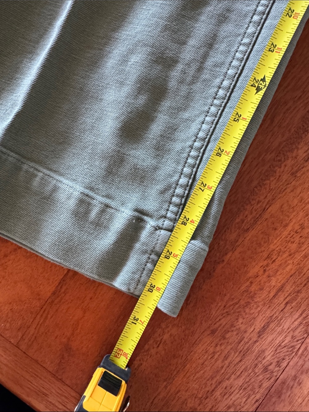 Faherty Olive Green Flare & Wide Leg Jeans - Picture 8 of 8